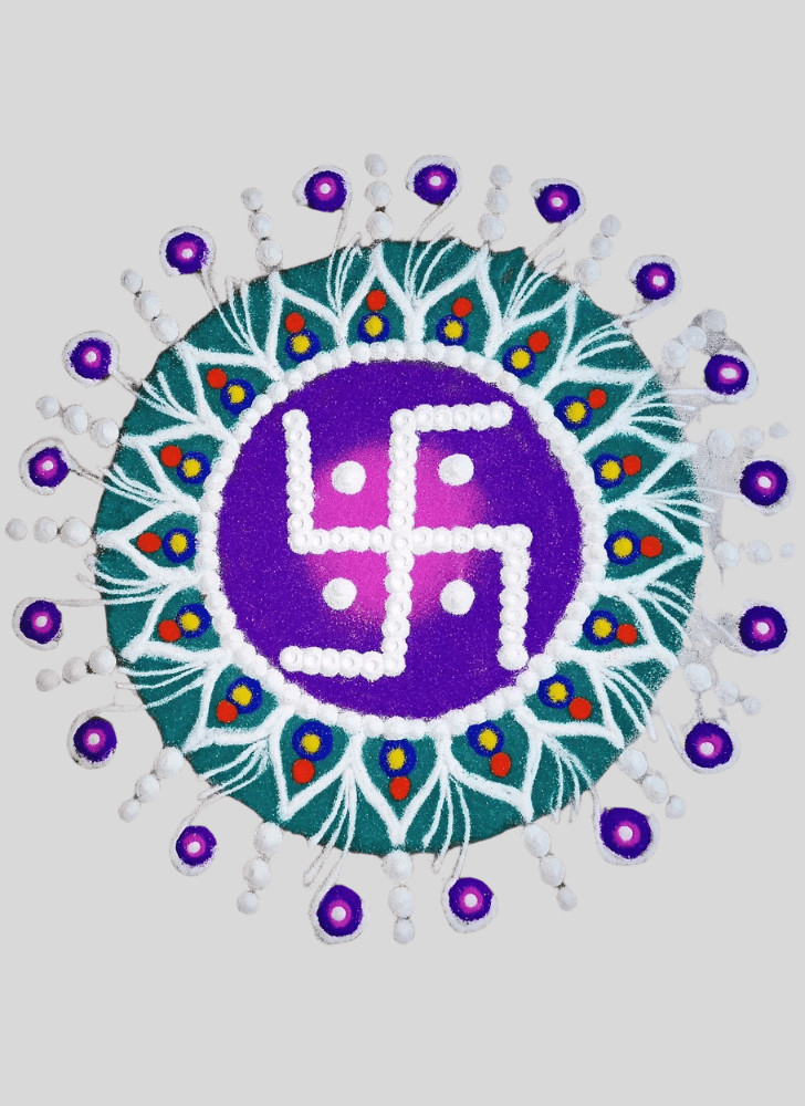 Appealing Swastik Rangoli