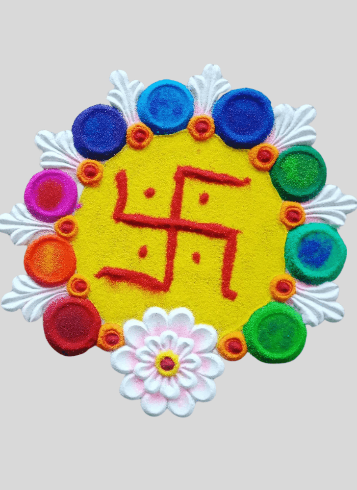 Classy Swastik Rangoli