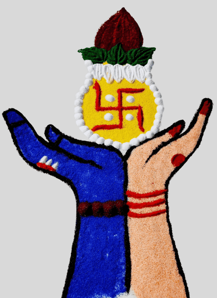 Elegant Swastik Rangoli