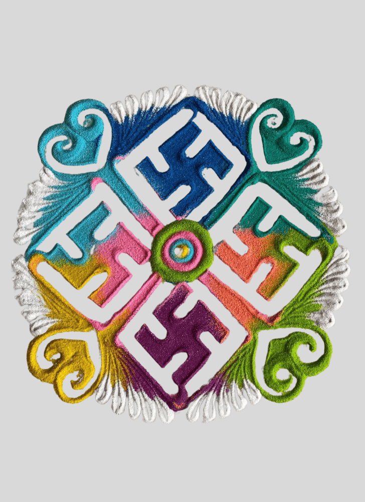 Enticing Swastik Rangoli