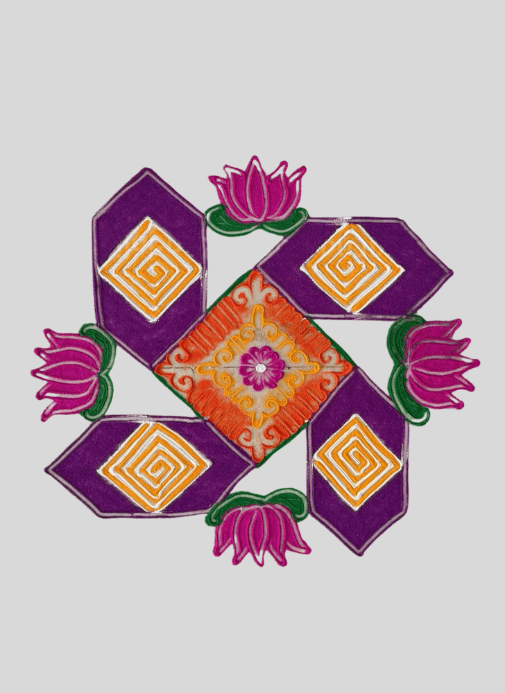 Excellent Swastik Rangoli