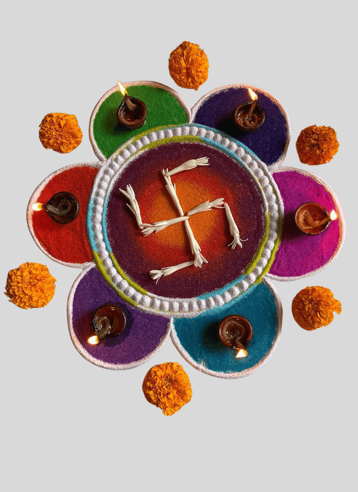 Ideal Swastik Rangoli