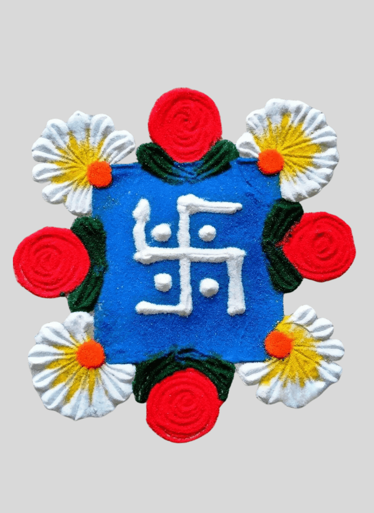 Slightly Swastik Rangoli