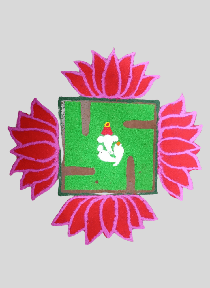 Splendid Swastik Rangoli