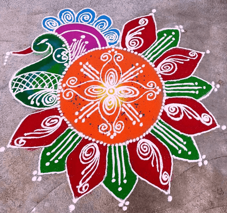 Admirable Switzerland Rangoli Design