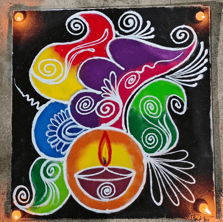 Classy Switzerland Rangoli