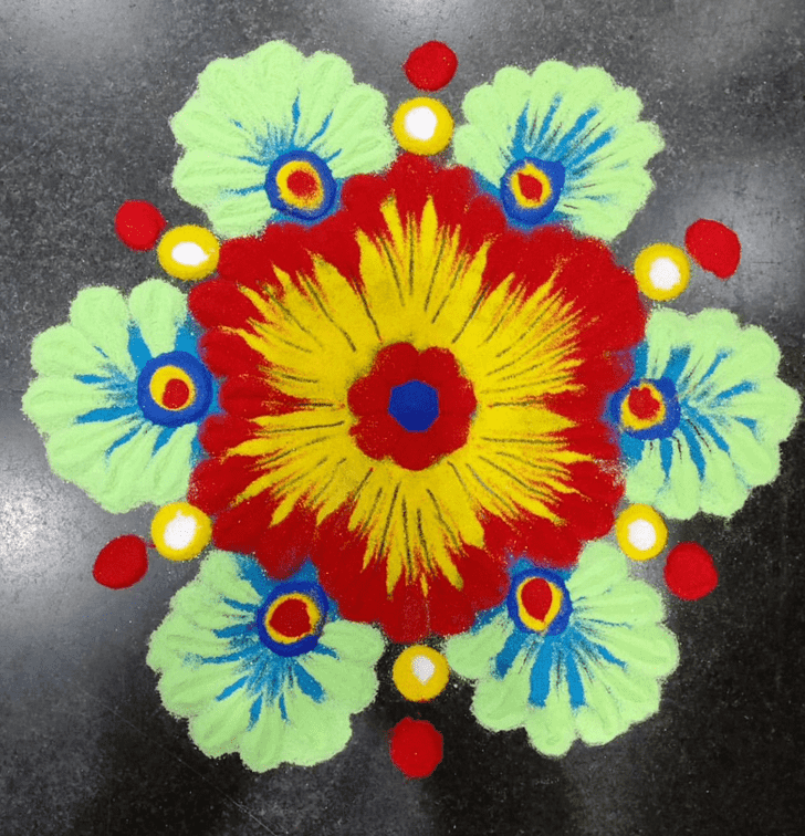 Dazzling Switzerland Rangoli