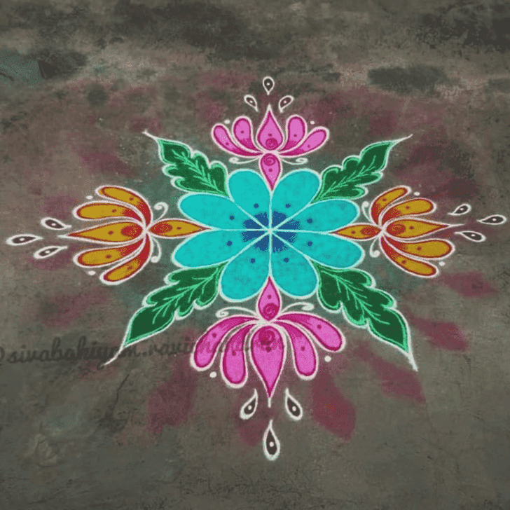 Lovely Tamil Rangoli Design