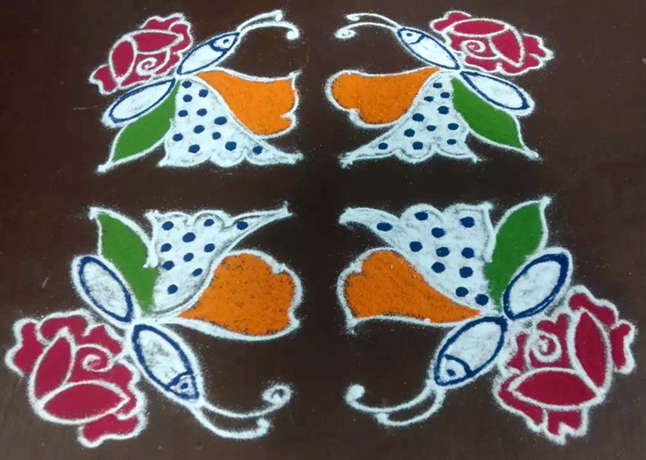 Excellent Titli Rangoli