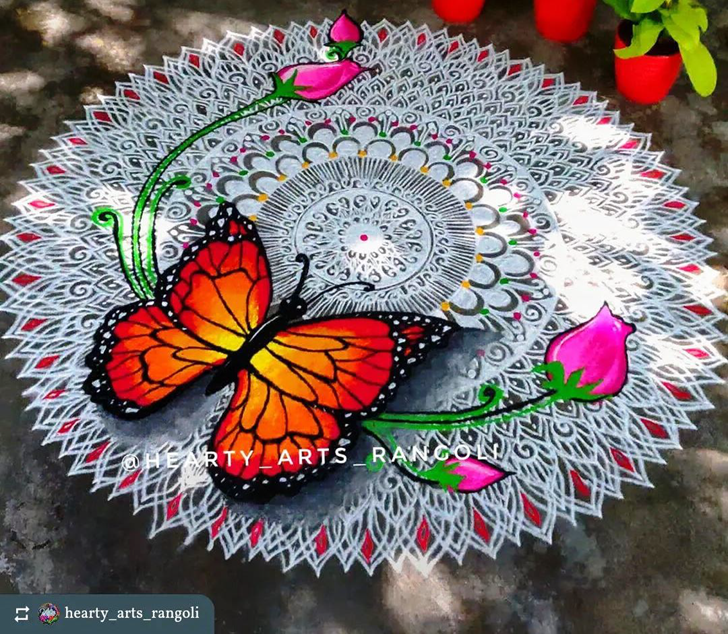 Exquisite Titli Rangoli