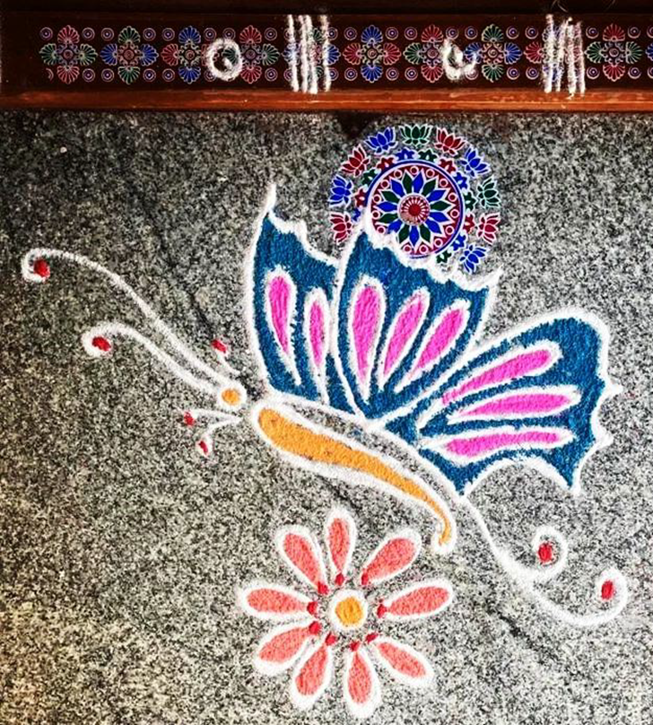 Gorgeous Titli Rangoli