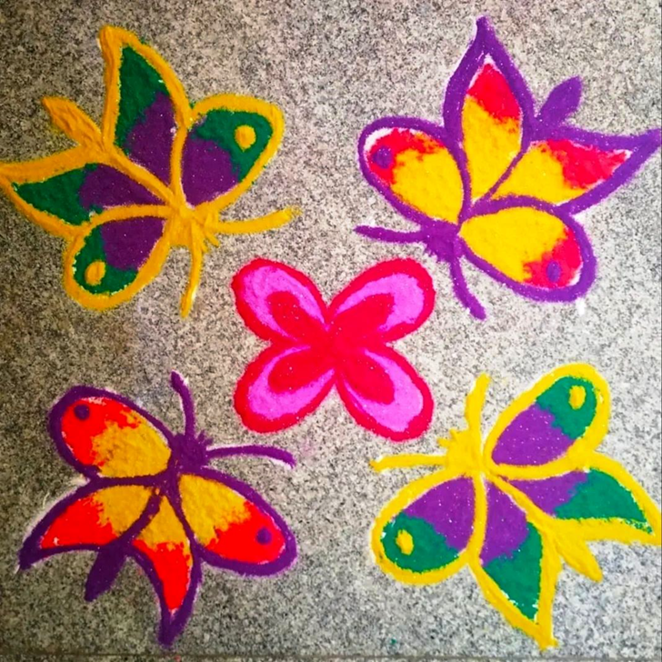 Awesome Titli Rangoli