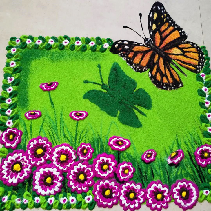 Magnetic Titli Rangoli