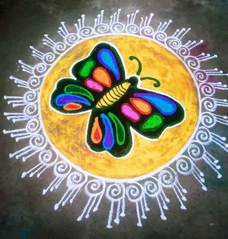 Radiant Titli Rangoli