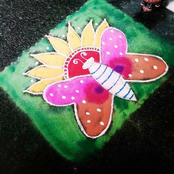 Slightly Titli Rangoli