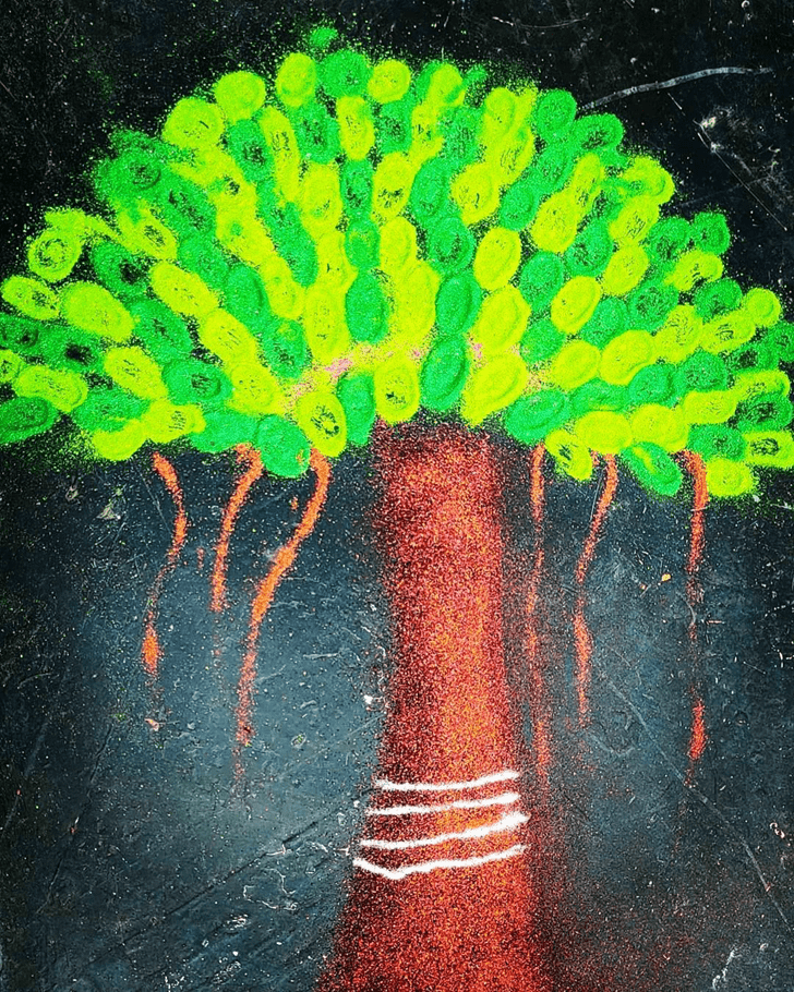 Alluring Tree Rangoli