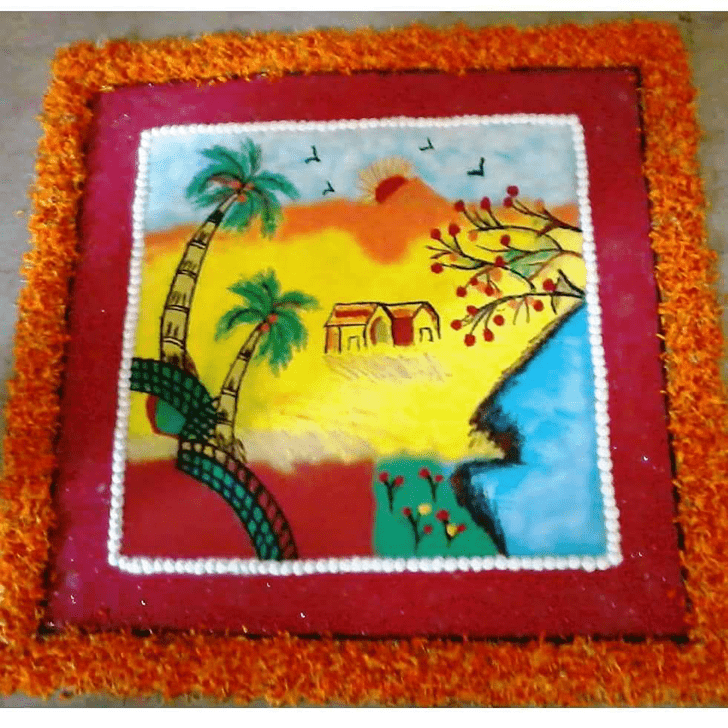 Delicate Tree Rangoli