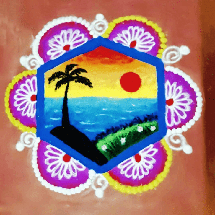 Delightful Tree Rangoli