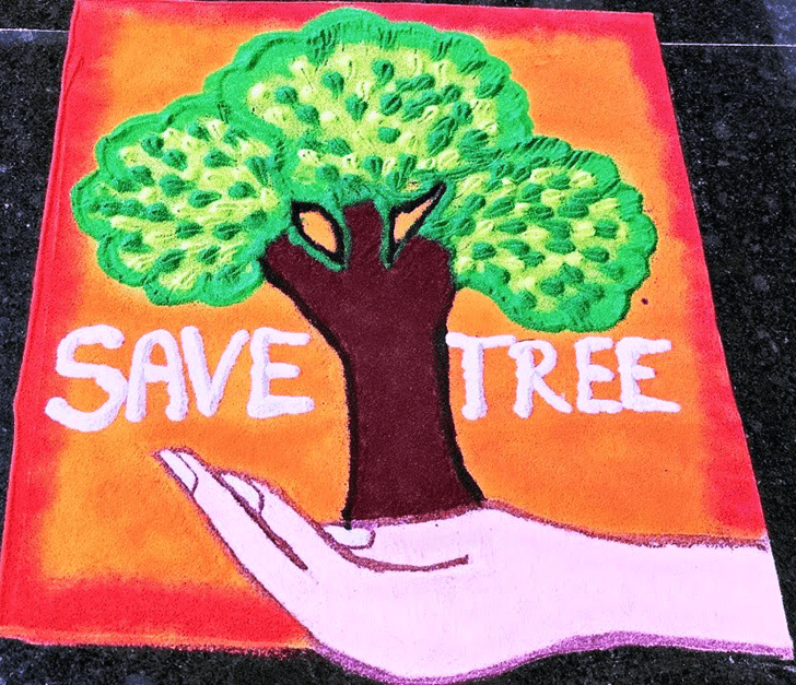 Fetching Tree Rangoli