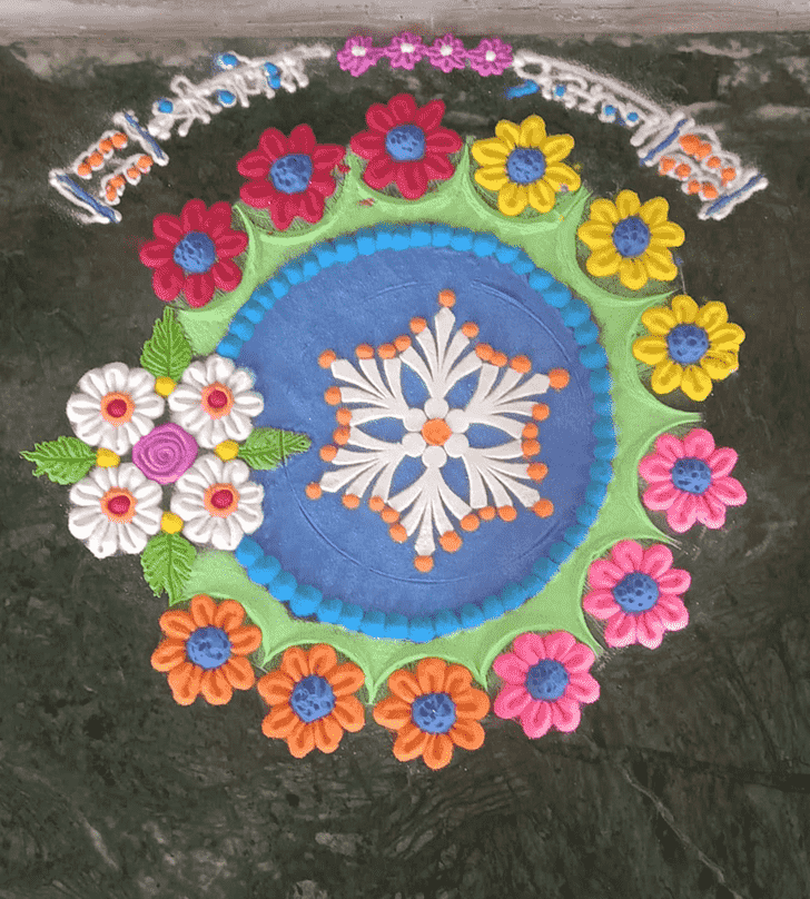 Delicate Tula Sankranti Rangoli