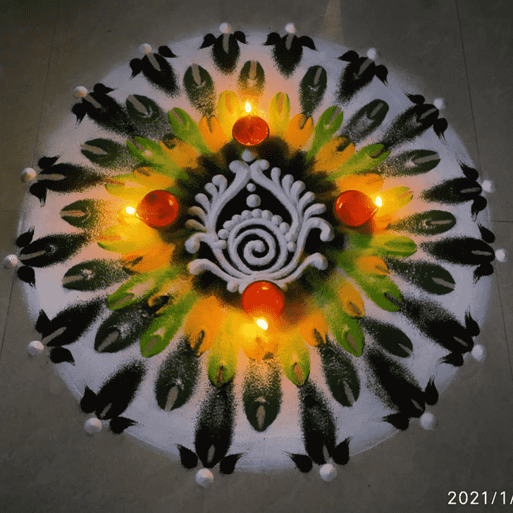 Fine Tula Sankranti Rangoli