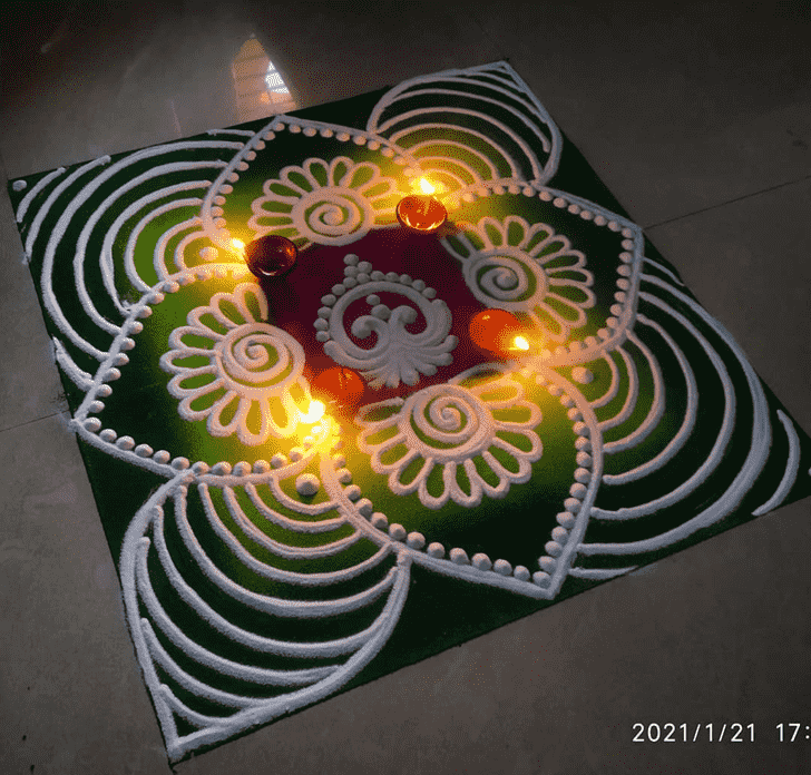 Good Looking Tula Sankranti Rangoli