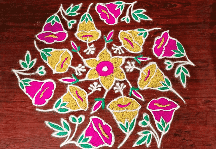 Inviting Tula Sankranti Rangoli