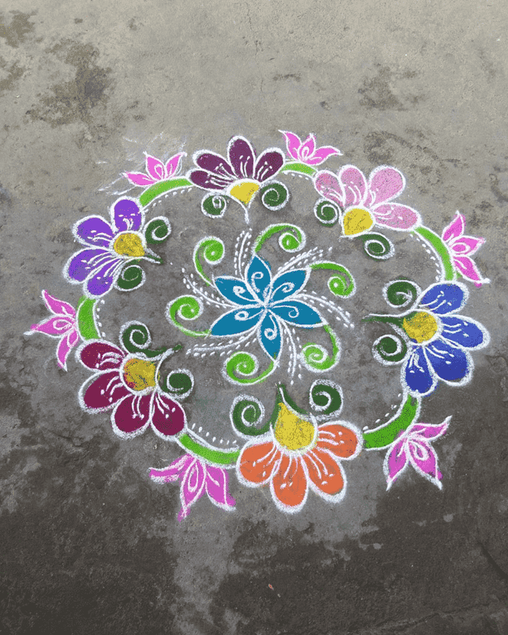 Marvelous Tula Sankranti Rangoli