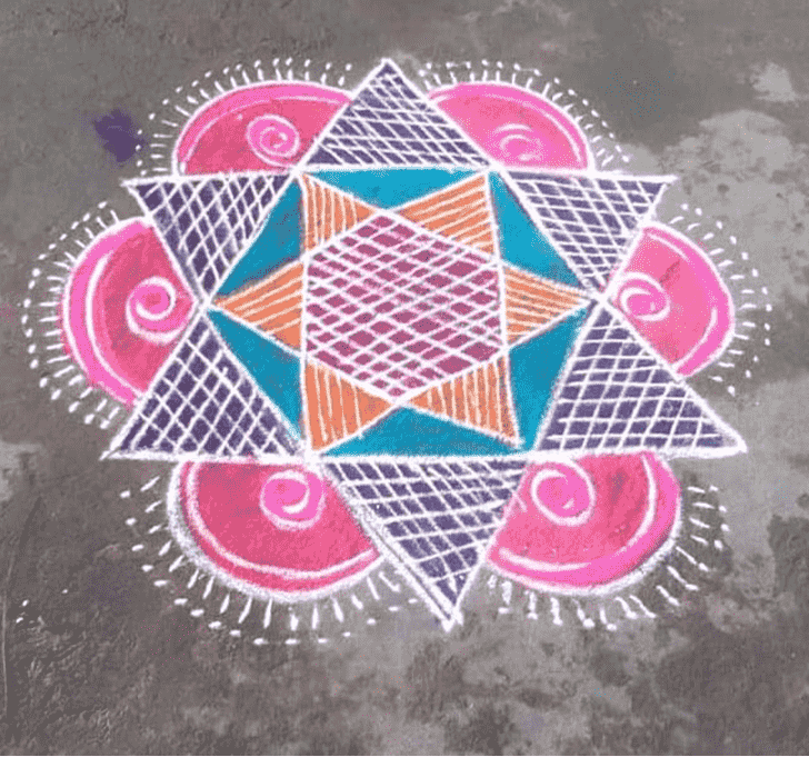 Nice Tula Sankranti Rangoli