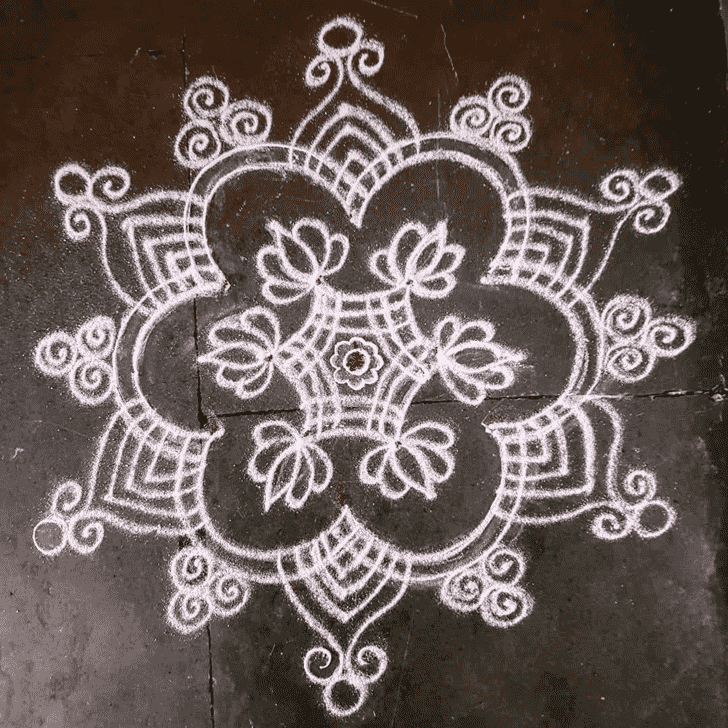 Refined Tula Sankranti Rangoli