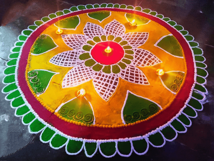 Shapely Tula Sankranti Rangoli