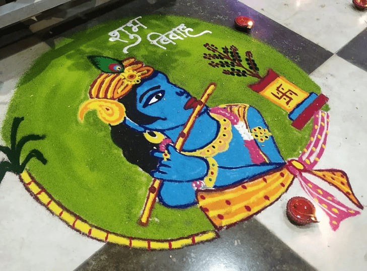 Delightful Tulsi Vivah Special Rangoli