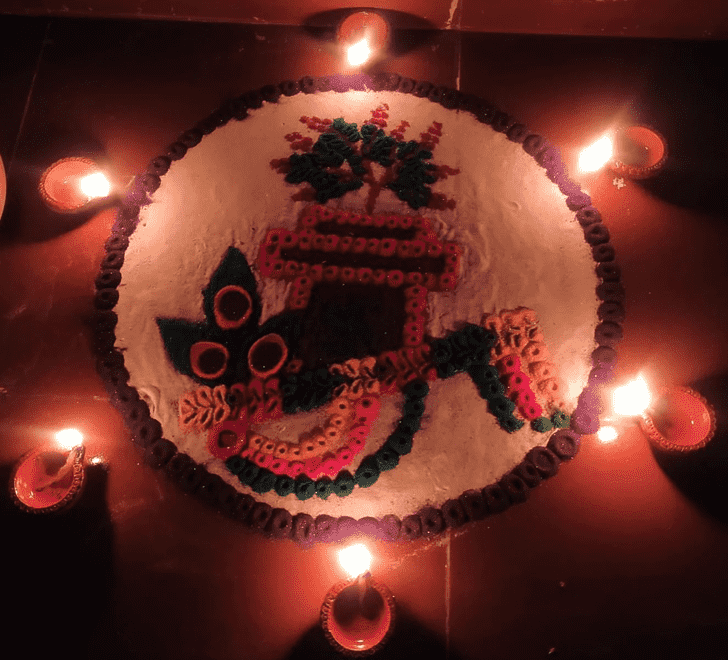 Enticing Tulsi Vivah Special Rangoli