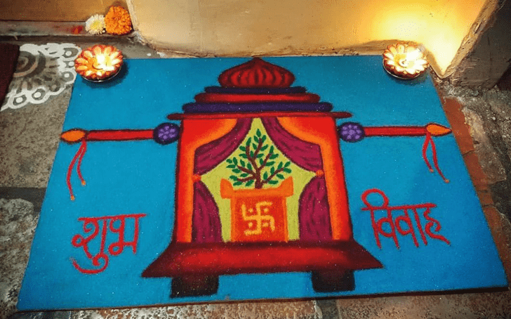 Graceful Tulsi Vivah Special Rangoli