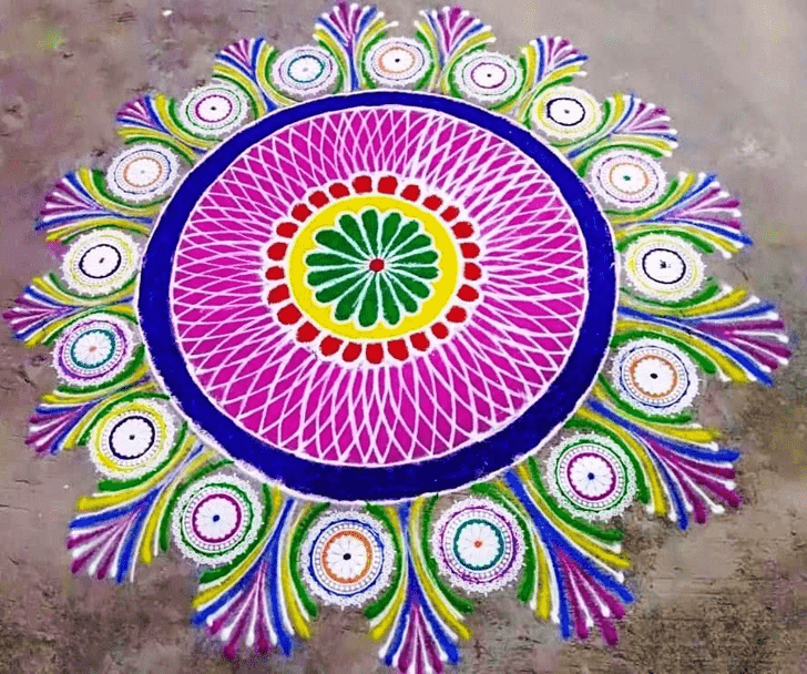 Hard Utpanna Ekadashi Rangoli