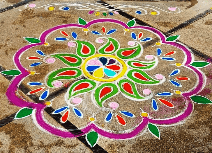 Delightful Utpanna Ekadashi Rangoli