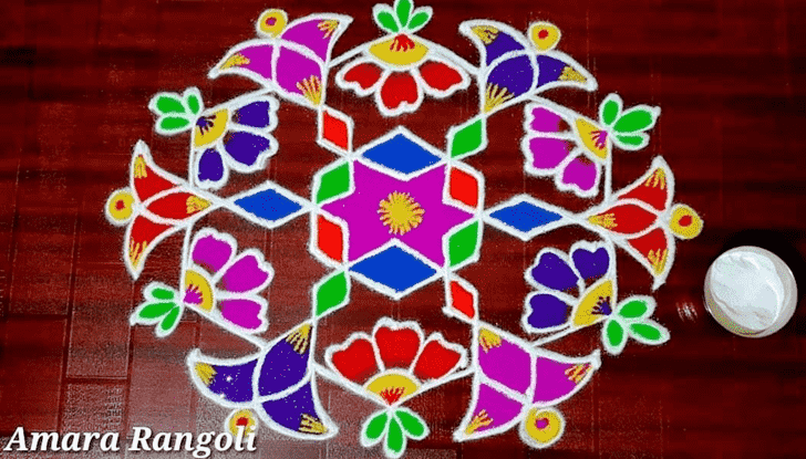 Elegant Utpanna Ekadashi Rangoli