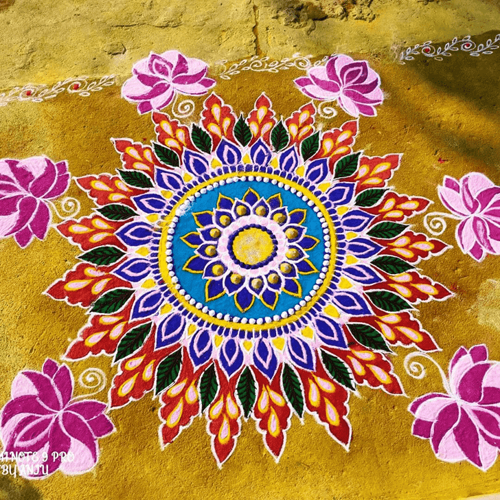 Exquisite Utpanna Ekadashi Rangoli