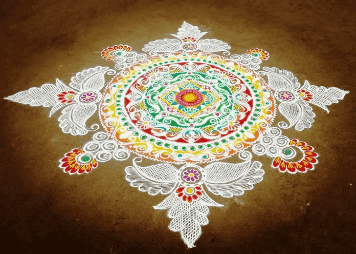 Nice Utpanna Ekadashi Rangoli