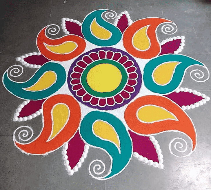 Pleasing Utpanna Ekadashi Rangoli