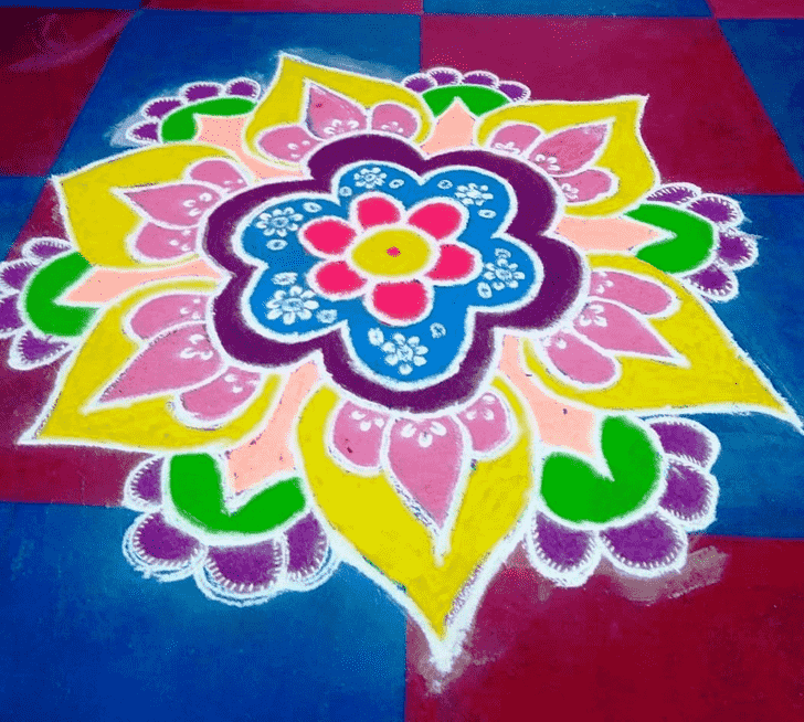 Slightly Utpanna Ekadashi Rangoli