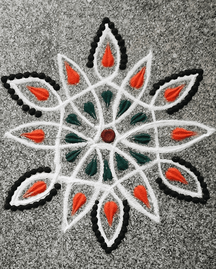 Dazzling Vaisakha Amavasya Rangoli