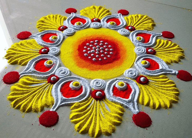 Elegant Vaisakha Amavasya Rangoli