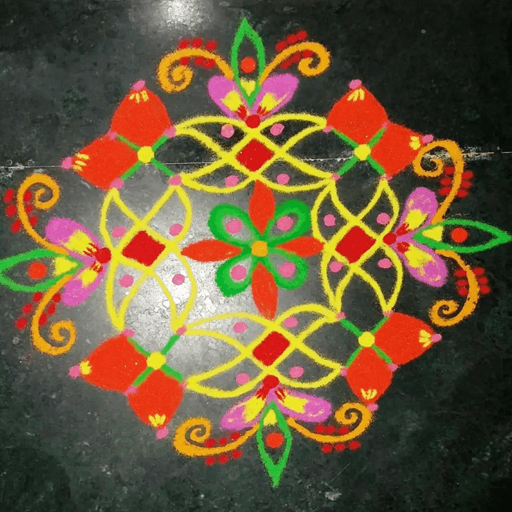 Excellent Vaisakha Amavasya Rangoli