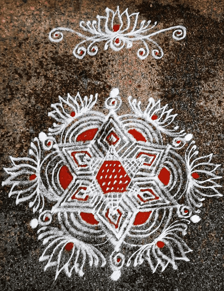 Inviting Vaisakha Amavasya Rangoli