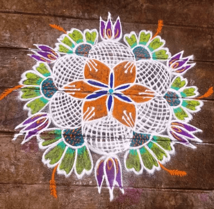 Delightful Vaisakha Purnima Rangoli