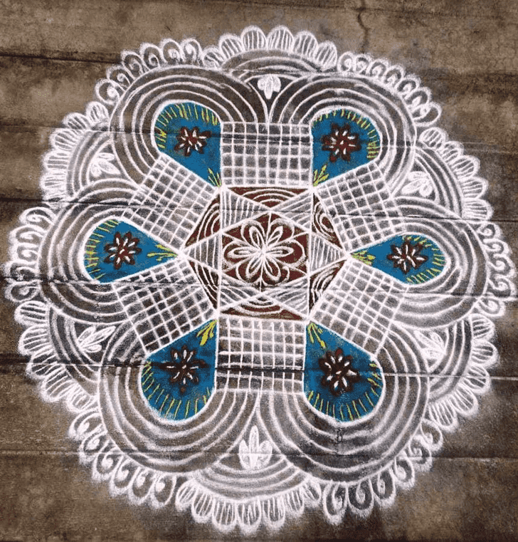 Elegant Vaisakha Purnima Rangoli