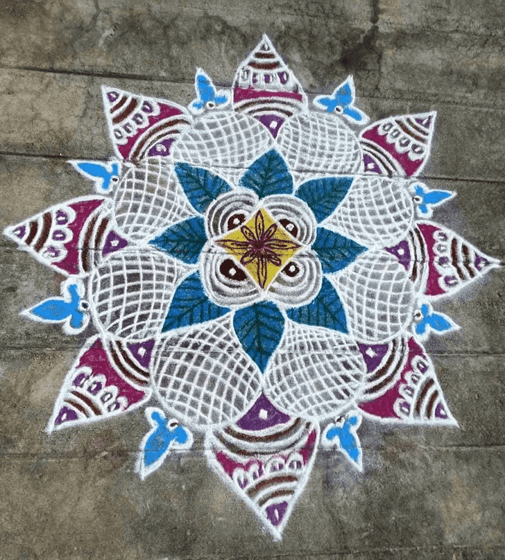 Enthralling Vaisakha Purnima Rangoli