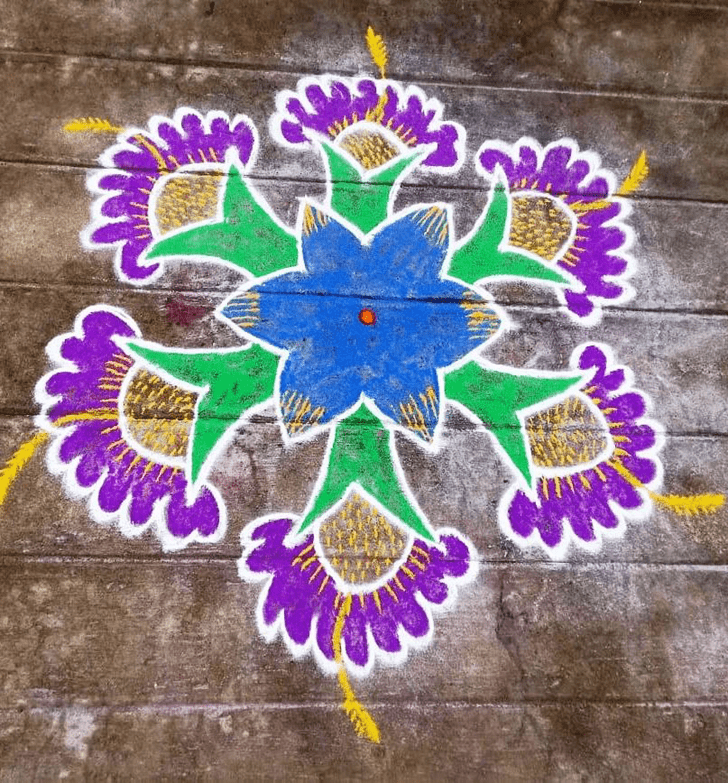 Enticing Vaisakha Purnima Rangoli