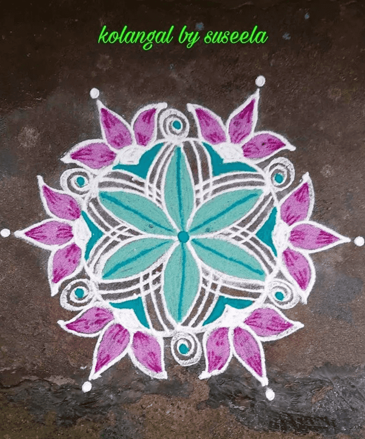 Awesome Vaisakha Purnima Rangoli